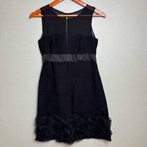 Max and Cleo Womens Prom Dress Size 0 Empire Sheer Floral Ball‎ Coquette Demure